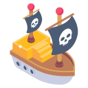 barco pirata icon