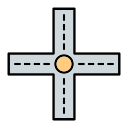 intersección de carreteras