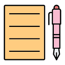 caneta e papel 