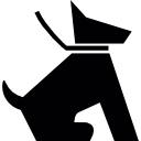 zittende hond icoon
