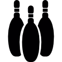 silhouette de cônes de bowling Icône