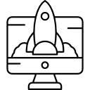 monitor de lanzamiento de cohetes icon