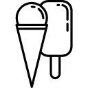 cono de helado y palo icon