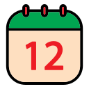 fecha del calendario icon