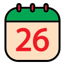 fecha del calendario icon