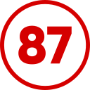 87 