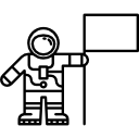 astronauta y bandera 