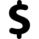 signo de dólar grande icon