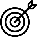 bullseye met pijl icoon