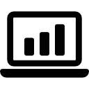 statistiques sur ordinateur portable Icône