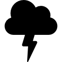 cloud avec thunder Icône