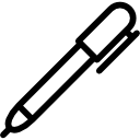 hellende pen icoon