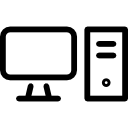 pc-toren en monitor icoon