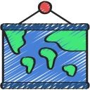 carte du monde Icône