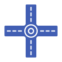 intersección de carreteras icon