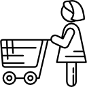 mujer, compras icon