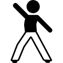 Man handstands Posture and Open Legs - free icon