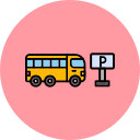 aparcamiento de autobuses icon