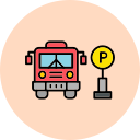 aparcamiento de autobuses icon