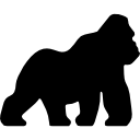gorilla di fronte a destra icona