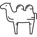 cammello rivolto a sinistra icona