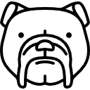 cabeza de bulldog icon