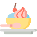 helado con frutas y nueces icon