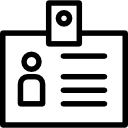 tarjeta de identificación para oficina icon