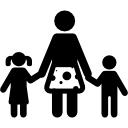 mujer con niños icon