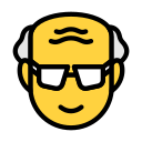 Old man glasses icon