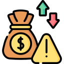 riesgo financiero icon