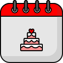 pastel de boda icon