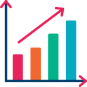 gráfico de barras creciente icon