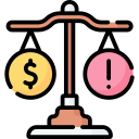 riesgo financiero icon