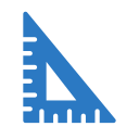 regla triangular icon