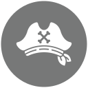 sombrero pirata icon