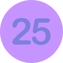 número 25 icon