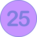 número 25 icon