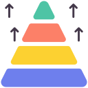 gráfico piramidal icon