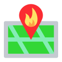 lugar del incendio icon