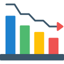 gráfico hacia abajo icon