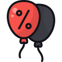 Discount balloons icon