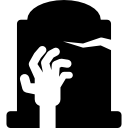 main de zombie de pierre tombale Icône