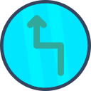 flecha en zig-zag icon