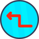 flecha en zig-zag icon