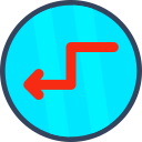 flecha en zig-zag icon