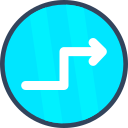 flecha en zig-zag icon