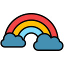 líneas del arco iris icon