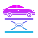 Coche hidraulico icon