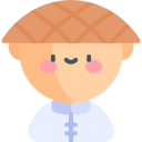 sombrero de bambú icon